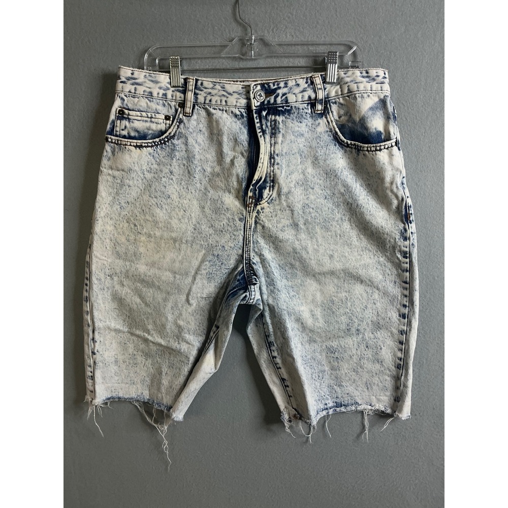 Lifted Research Group Shorts Men's 36 Denim Shorts Acid‎ Wash Cut Off Casual